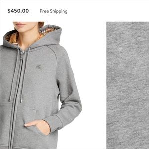 Burberry grey Hoodie. brand new! In Size Small:)